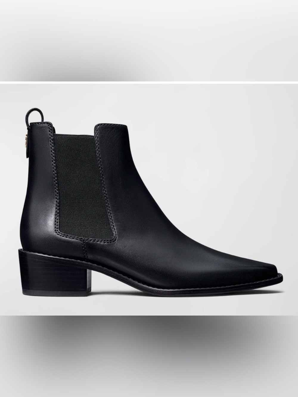NEW TORY BURCH PERFECT BLACK 45MM LEATHER CHELSEA ANKLE BOOTIE BOOTS 152801 SZ 5